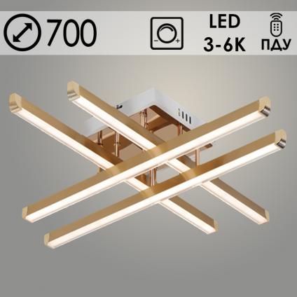 Люстра 1035/4 GD золото 4x12W LED 3000-6000K ПДУ(ИК) диммер d700 h130, 24